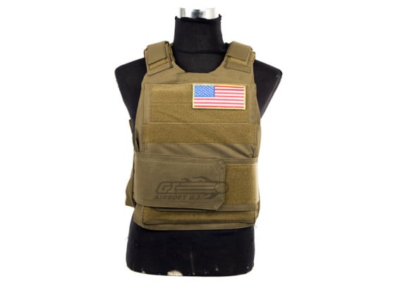 Lancer Tactical Slick Plate Carrier ( Tan )