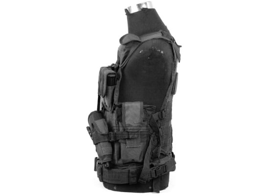 Lancer Tactical Crossdraw Vest w/ Holster ( Black )