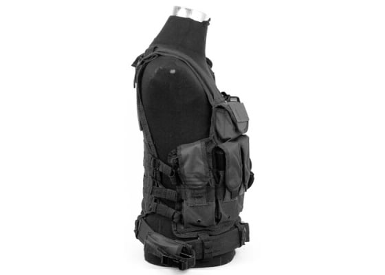 Lancer Tactical Crossdraw Vest w/ Holster ( Black )