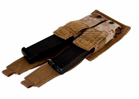 Pantac USA 1000D Cordura Molle 9mm Double Magazine Pouch ( Desert Digital )