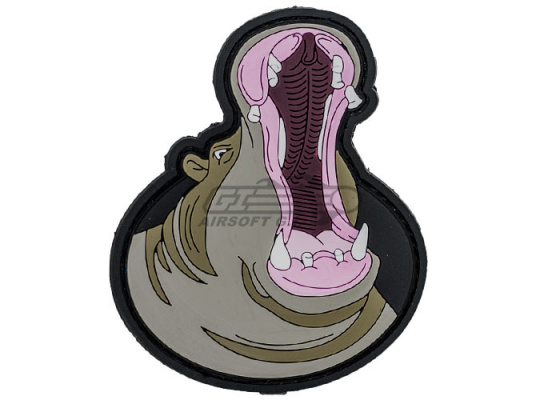 Airsoft GI "Tactical Raging Hippo" PVC Patch ( Full Color )