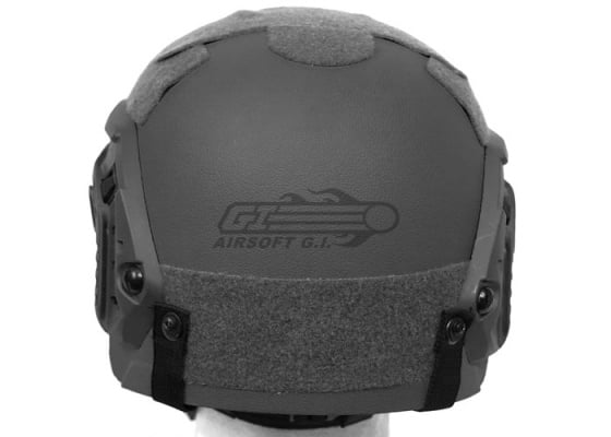 Tactical Crusader IBH Helmet W/ NVG Mount and Side Rail ( Black )