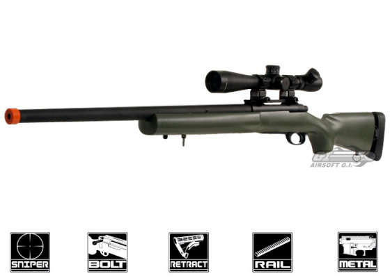 Javelin Airsoft Works M24 Bolt Action Sniper Airsoft Rifle ( OD Green )