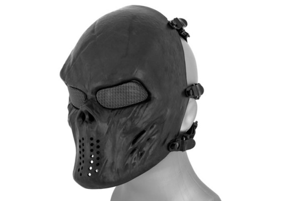 Lancer Tactical Airsoft Villain Skull Mesh Face Mask ( Option )