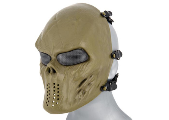 Lancer Tactical Airsoft Villain Skull Mesh Face Mask ( Option )