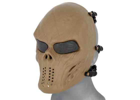 Lancer Tactical Airsoft Villain Skull Mesh Face Mask ( Option )