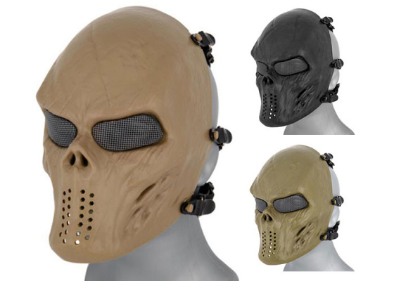 Lancer Tactical Airsoft Villain Skull Mesh Face Mask ( Option )