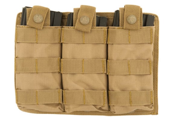 Lancer Tactical M4 / M16 Triple MOLLE Pouch ( Tan )