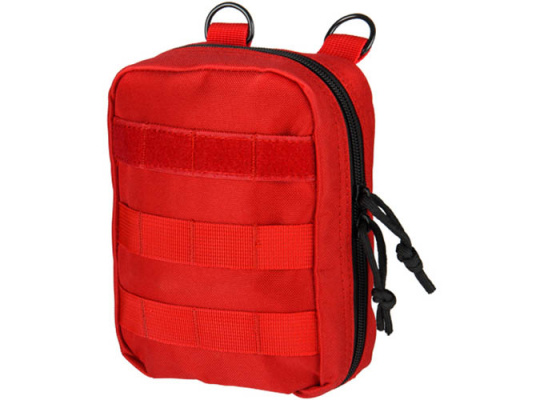 Lancer Tactical EMT First Aid Pouch w/ MOLLE Webbing ( Red )