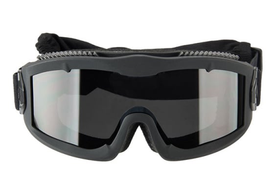 Lancer Tactical Aero Protective Airsoft Goggles Smoke Lenses ( Black )