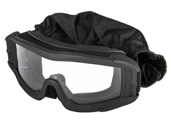 Lancer Tactical UV400 Airsoft Safety Clear Lens Goggles ( Black )