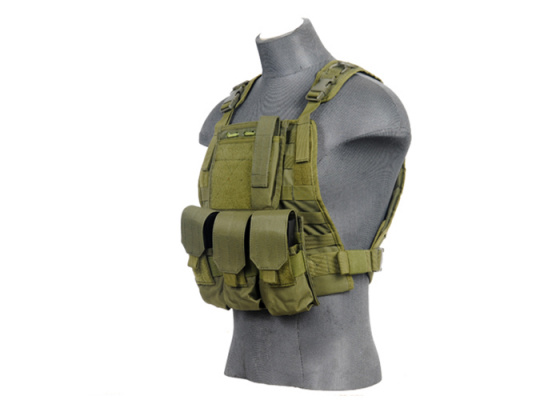 Lancer Tactical MOLLE Plate Carrier Vest ( OD Green )