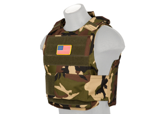 Lancer Tactical Nylon Body Armor Vest ( Woodland )