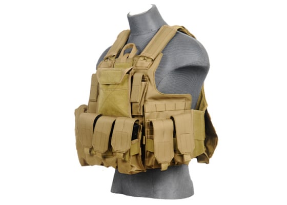 Lancer Tactical Nylon Tactical Strike Plate Carrier ( Tan / L )