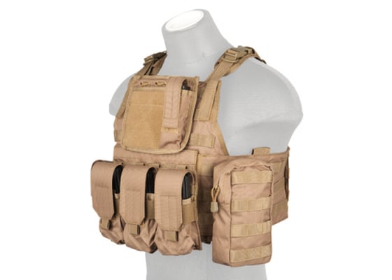 Lancer Tactical Nylon Tactical Assault Plate Carrier ( Coyote )