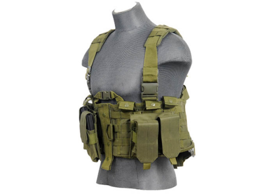 Lancer Tactical M4 Chest Rig MOLLE ( OD Green )