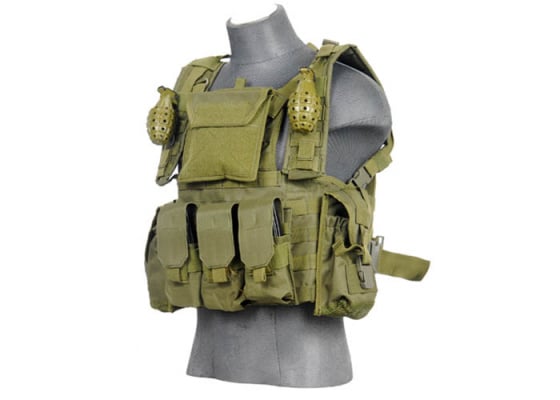 Lancer Tactical Modular Chest Rig MOLLE ( OD Green )