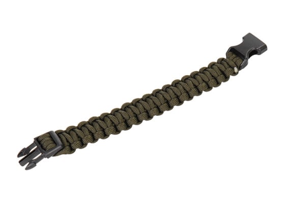 Lancer Tactical 8" Paracord Bracelet w/ Large Buckle ( OD Green )