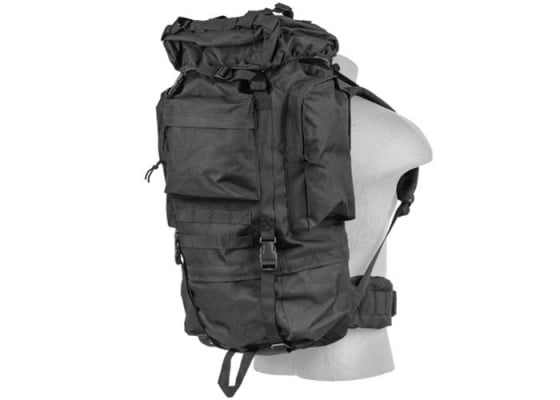 Lancer Tactical 65L Waterproof Outdoor Trail Backpack ( Black )