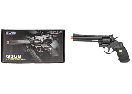 UK Arms G36B Spring Revolver Pistol  ( Black )