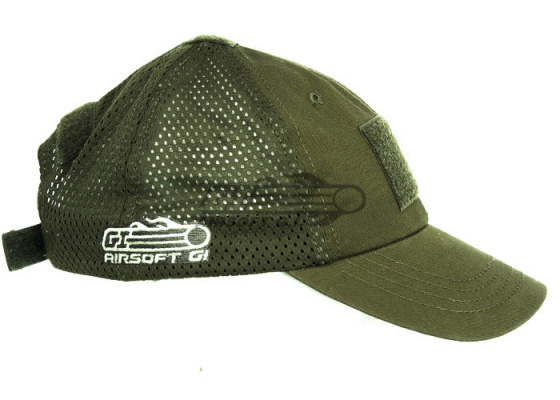 Airsoft GI Tactical Embroidered Mesh Handy Cap ( OD Green )