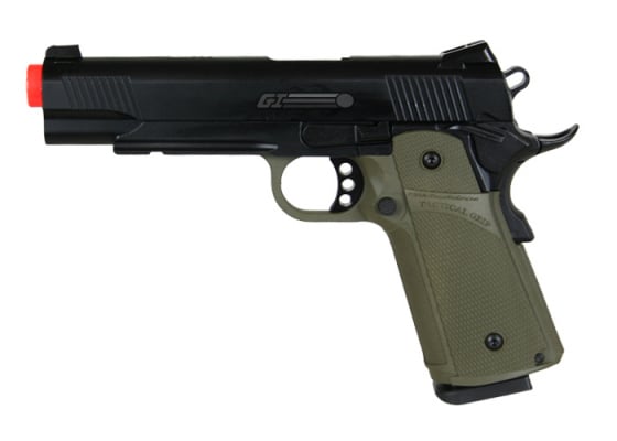 KJW M1911 Tactical GBB Airsoft Pistol ( Black / OD Green )