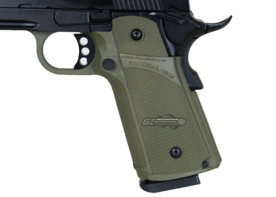 KJW M1911 Tactical GBB Airsoft Pistol ( Black / OD Green )