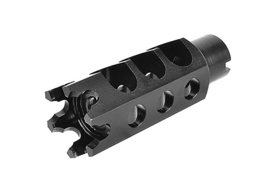 LCT Airsoft Hexagon 14mm CCW Full Metal Flash Hider ( Black )