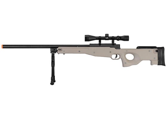 Well MK96 Bolt Action AWP Spring Sniper Airsoft Rifle w/ Scope and Bipod ( Tan )