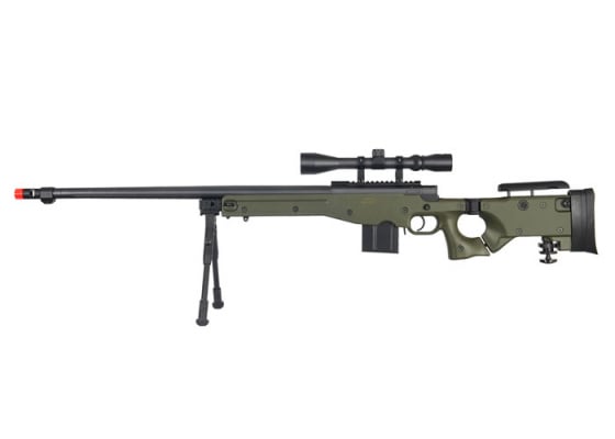 WELL MB4403GAB Bolt Action Rifle With Fluted Barrel, Scope, And Bipod ( OD Green )