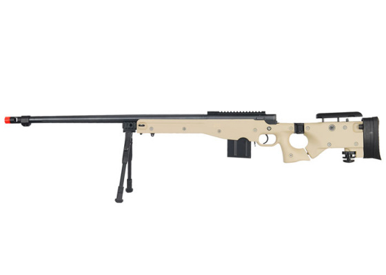 WELL MB4403TBIP Bolt Action Rifle with Fluted Barrel, And Bipod ( Tan )