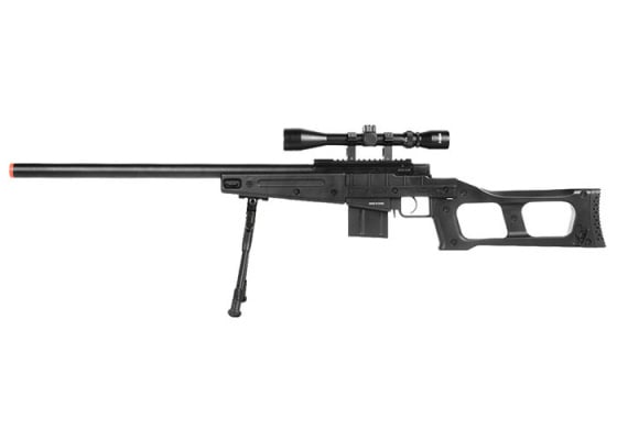 Well MK96 Covert Airsoft Sniper Rifle With Scope And Bipod ( Black )