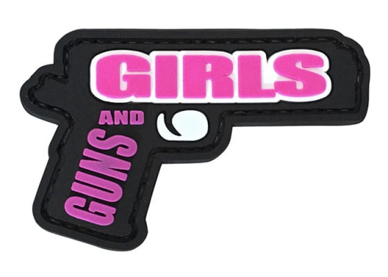 G-Force Guns And Girls PVC Morale Patch ( Black / Pink )