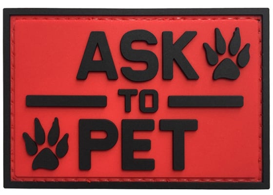 G-Force "Ask To Pet" PVC Morale Patch ( Option )