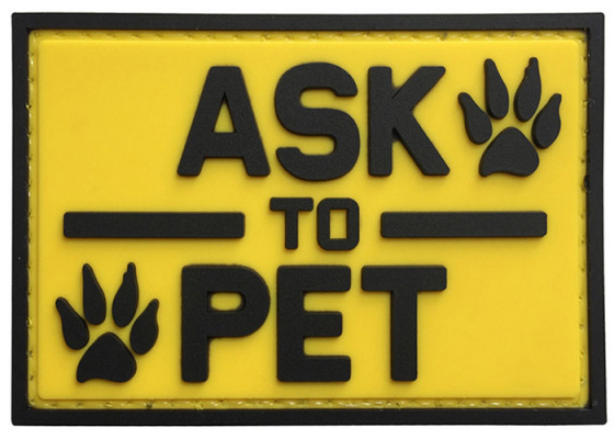 G-Force "Ask To Pet" PVC Morale Patch ( Option )