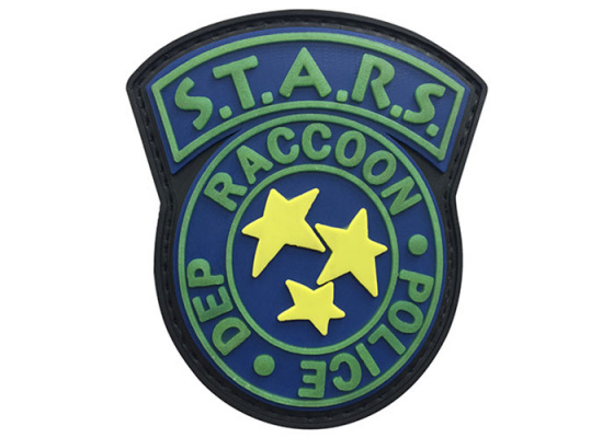 G-Force S.T.A.R.S. Raccoon City Police PVC Morale Patch Glow In The Dark ( Black )