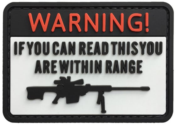 G-Force Warning If You Can Read This You're Within Range PVC Morale Patch ( Option )