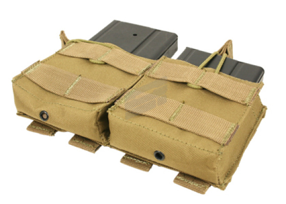 Condor Outdoor Double Open-Top M14 Magazine MOLLE Pouch (Coyote)