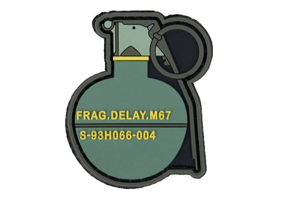 G-Force M67 Grenade PVC Morale Patch ( Green )