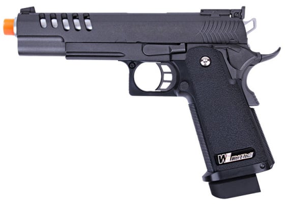 WE Tech Hi Capa 5.1 M1911 Tactical Master Gas Blowback Airsoft Pistol ( Black )