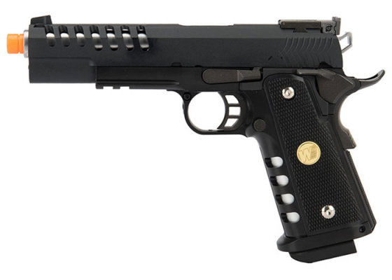 WE Tech 1911 5.1 Hi-Capa Hyper Speed Skeletor Gas Blowback Airsoft Pistol ( Black )