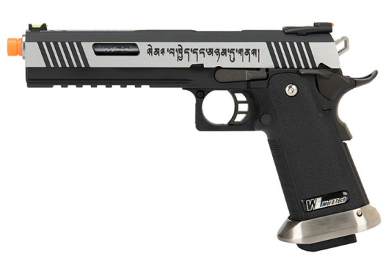 WE Tech 1911 Hi-Capa T-Tex Competition Gas Blowback Airsoft Pistol ( Tibetan Version / Two Tone / Silver )