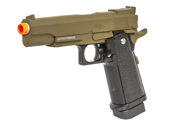 JG 1911 Hi-Capa Metal Slide Spring Airsoft Pistol ( Black / Tan )