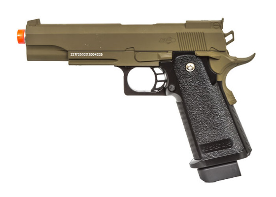 JG 1911 Hi-Capa Metal Slide Spring Airsoft Pistol ( Black / Tan )