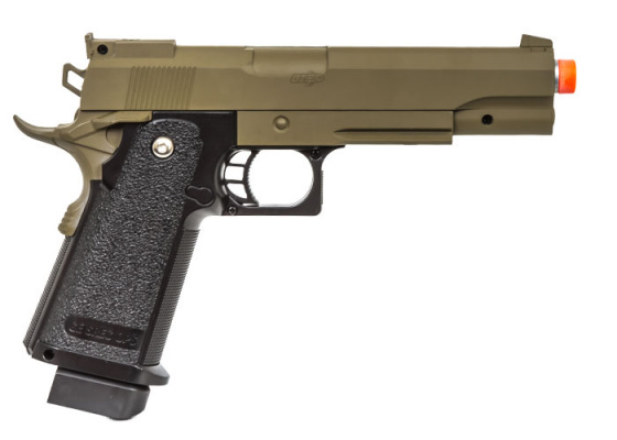 JG 1911 Hi-Capa Metal Slide Spring Airsoft Pistol ( Black / Tan )