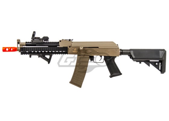 Lancer Tactical LT10T AK Tactical RIS Carbine AEG Airsoft Rifle ( Tan )