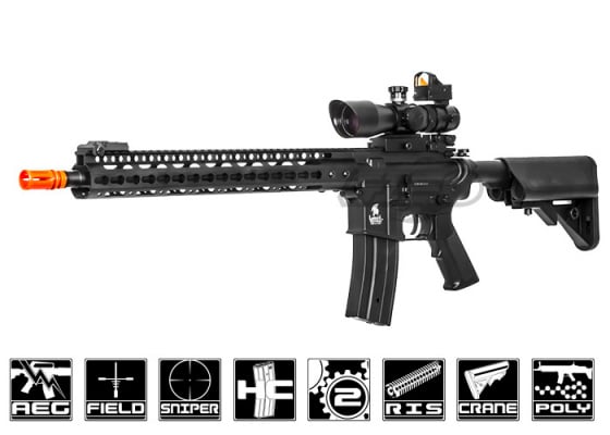 Lancer Tactical LT14A M4 15" Keymod Carbine AEG Airsoft Rifle ( Black )