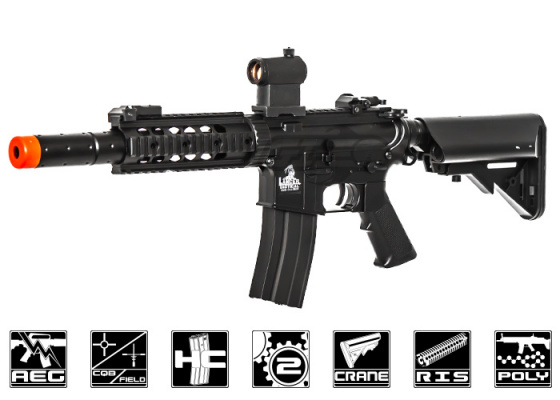 Lancer Tactical LT15B M4 SD Carbine AEG Airsoft Rifle ( Black )