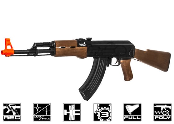 Lancer Tactical LT16D AK47 AEG Airsoft Rifle ( Imitation Wood )