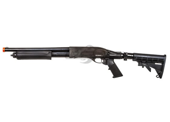 PPS M870 Retractable Stock Shell Ejecting Gas Airsoft Shotgun ( Black )